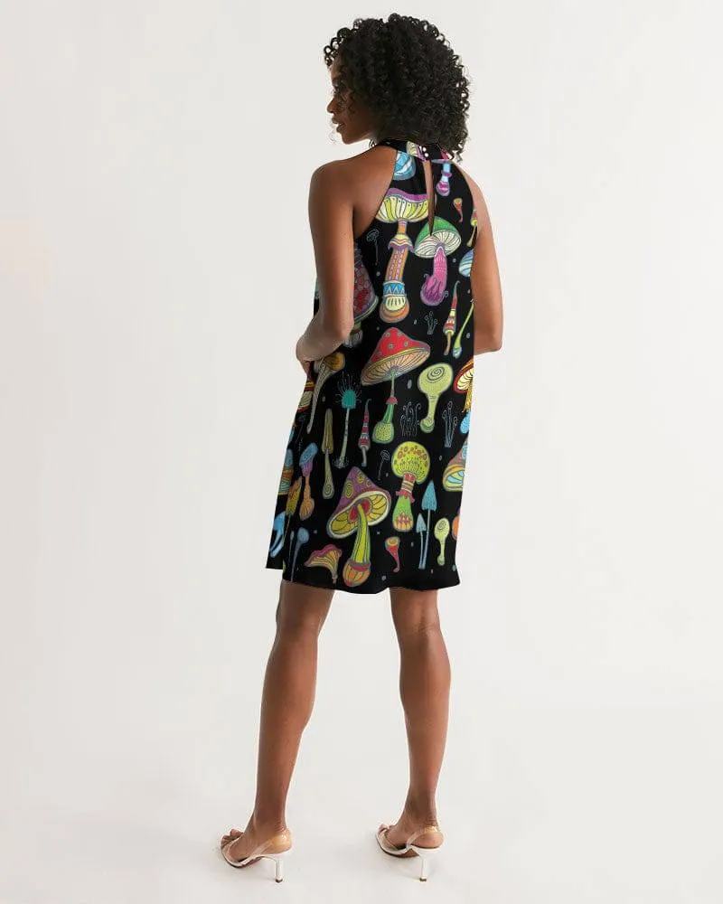 Magic Mushrooms Halter Dress