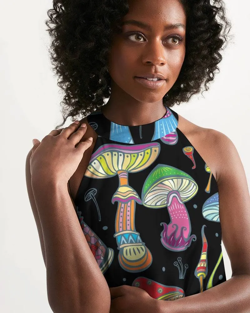Magic Mushrooms Halter Dress