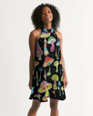 Magic Mushrooms Halter Dress