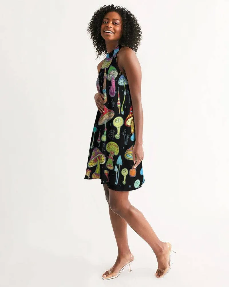 Magic Mushrooms Halter Dress