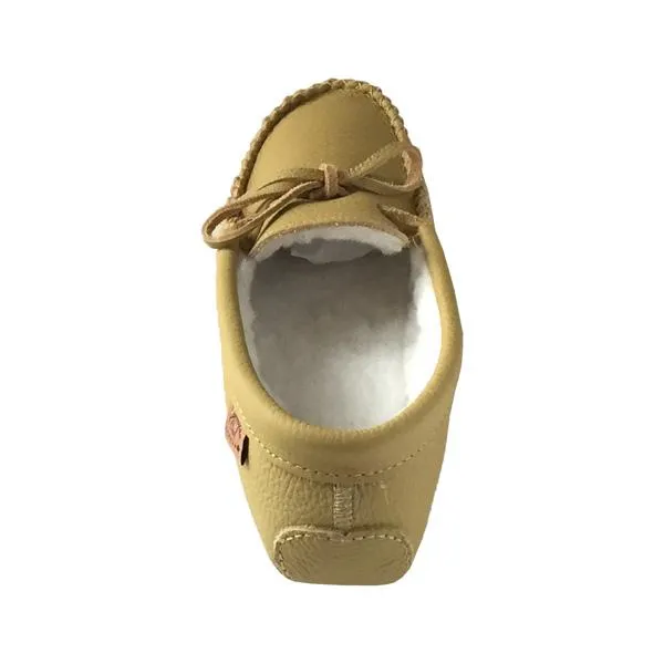 Men's Lined Leather Moccasin Slippers
