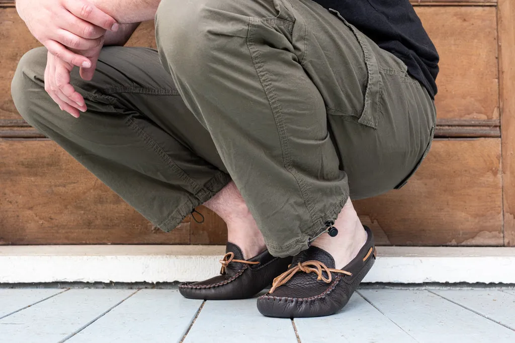 Men's Lined Moccasin Slippers