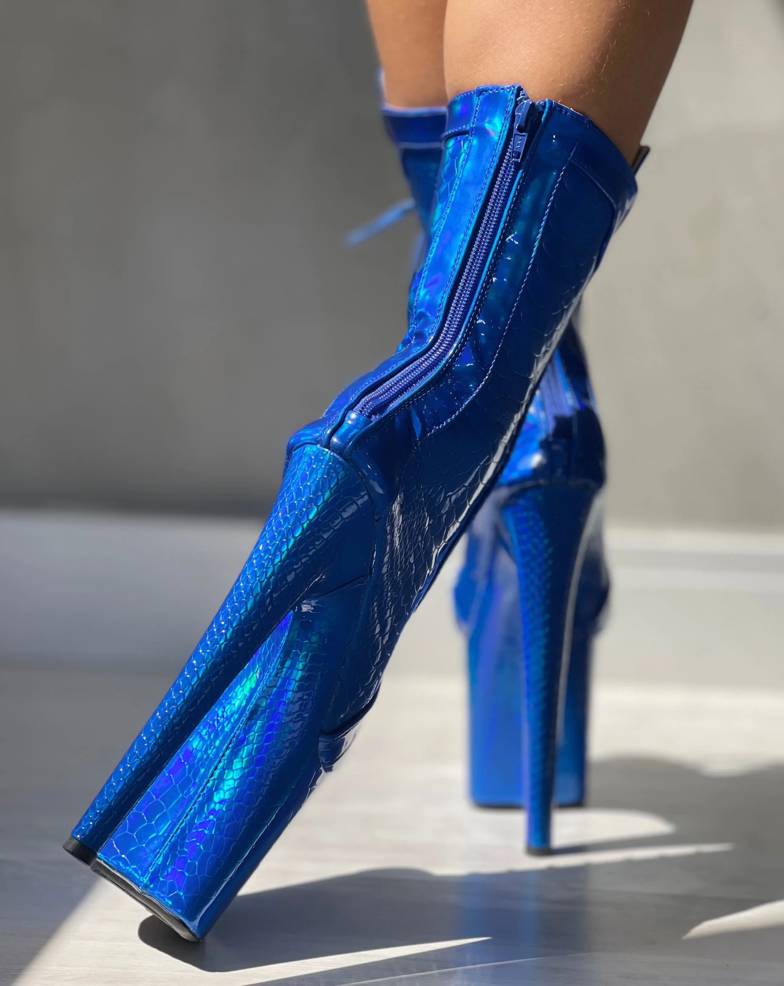 Mid Calf Boots "MYSTIC PYTHON"