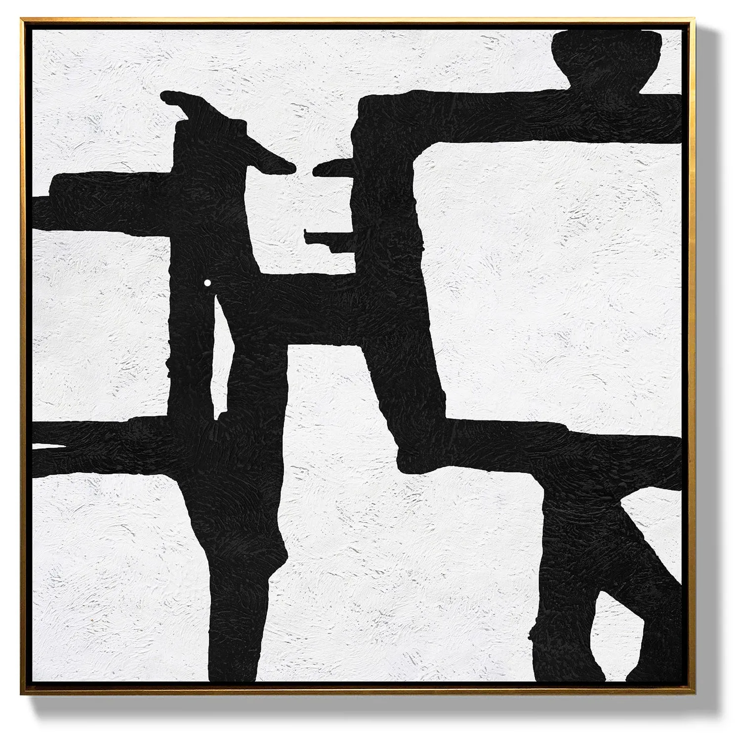 Minimal Black and White Painting MN130A
