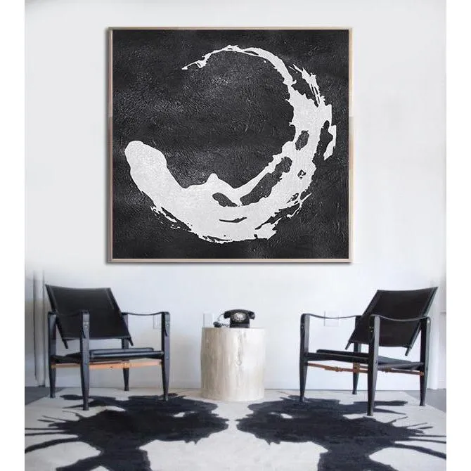 Minimal Black and White Painting MN50A