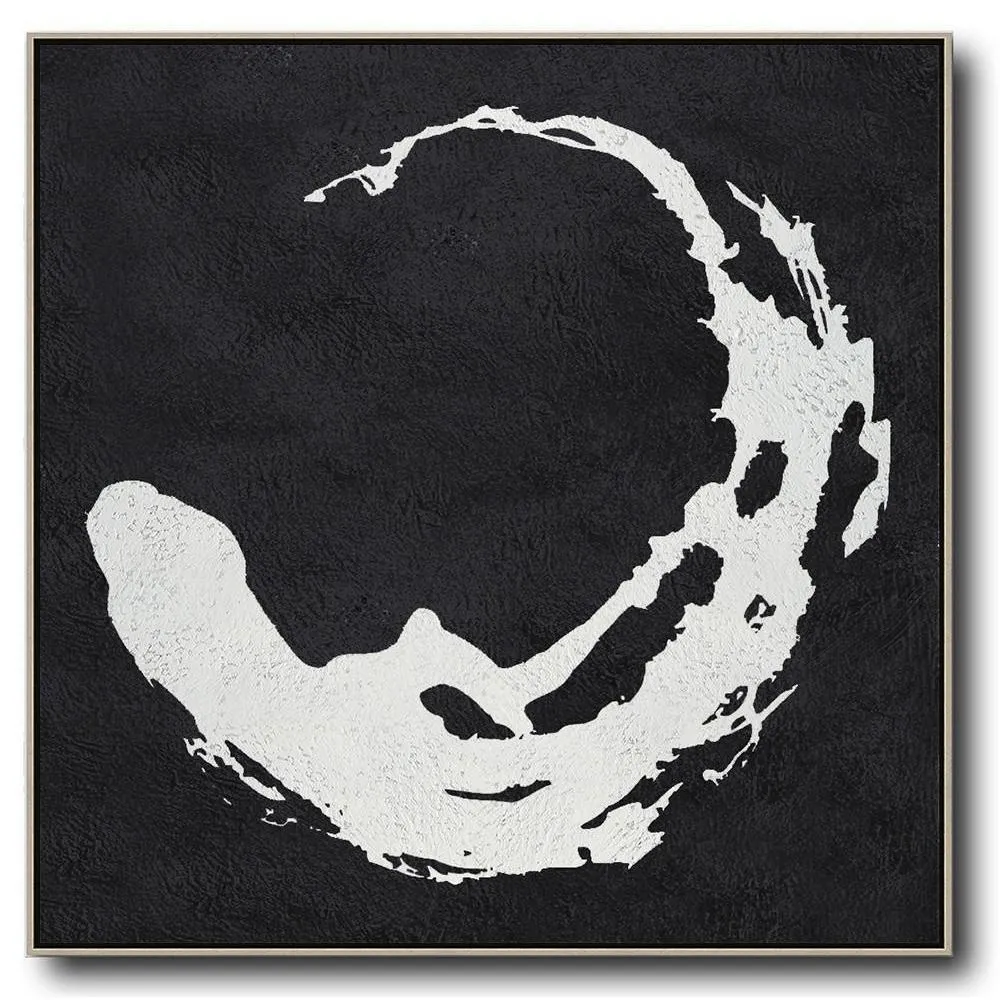 Minimal Black and White Painting MN50A