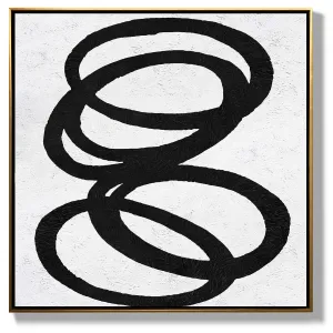 Minimal Black and White Painting MN68A