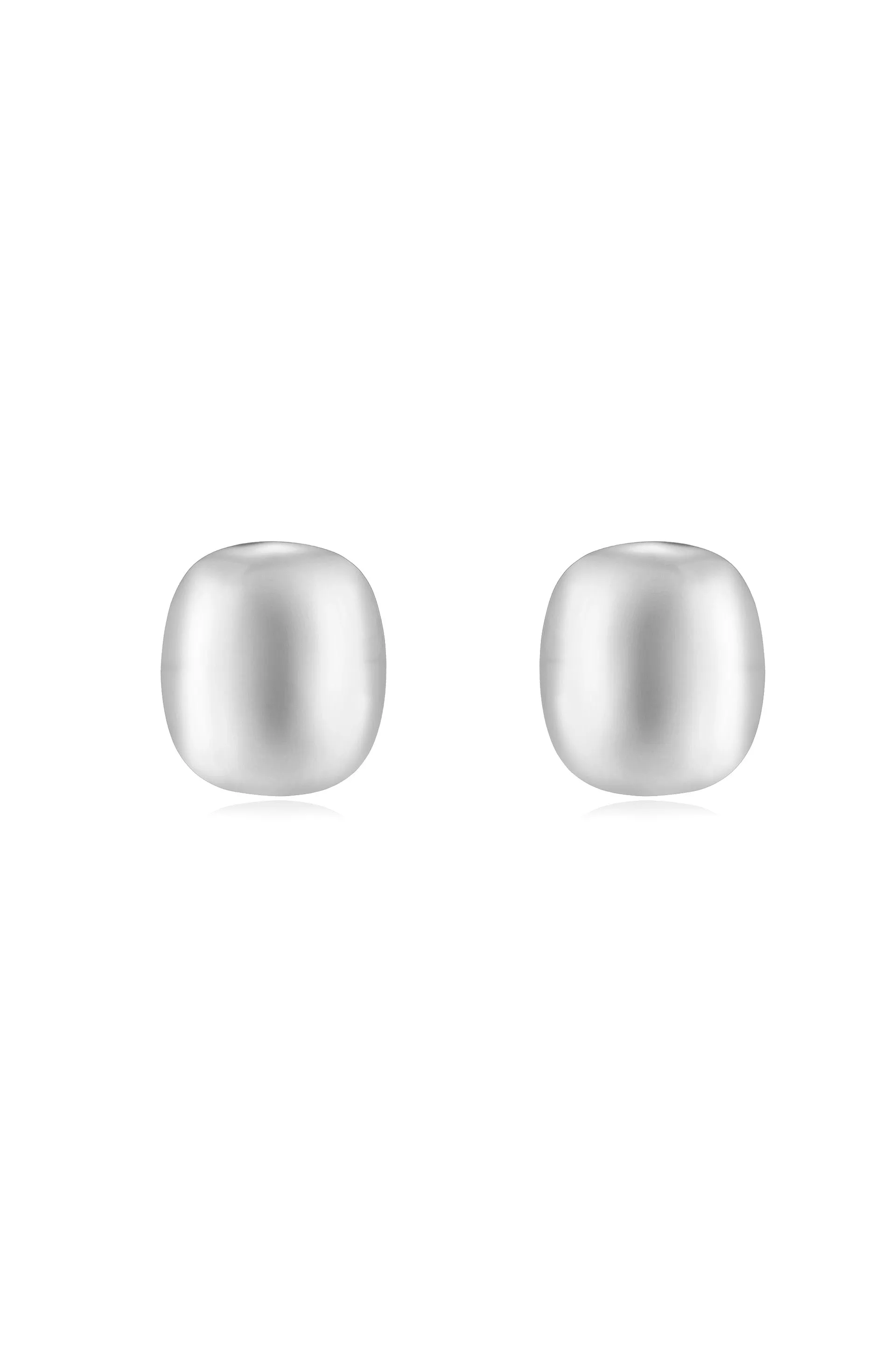 Minimal Curved Square Stud Earrings