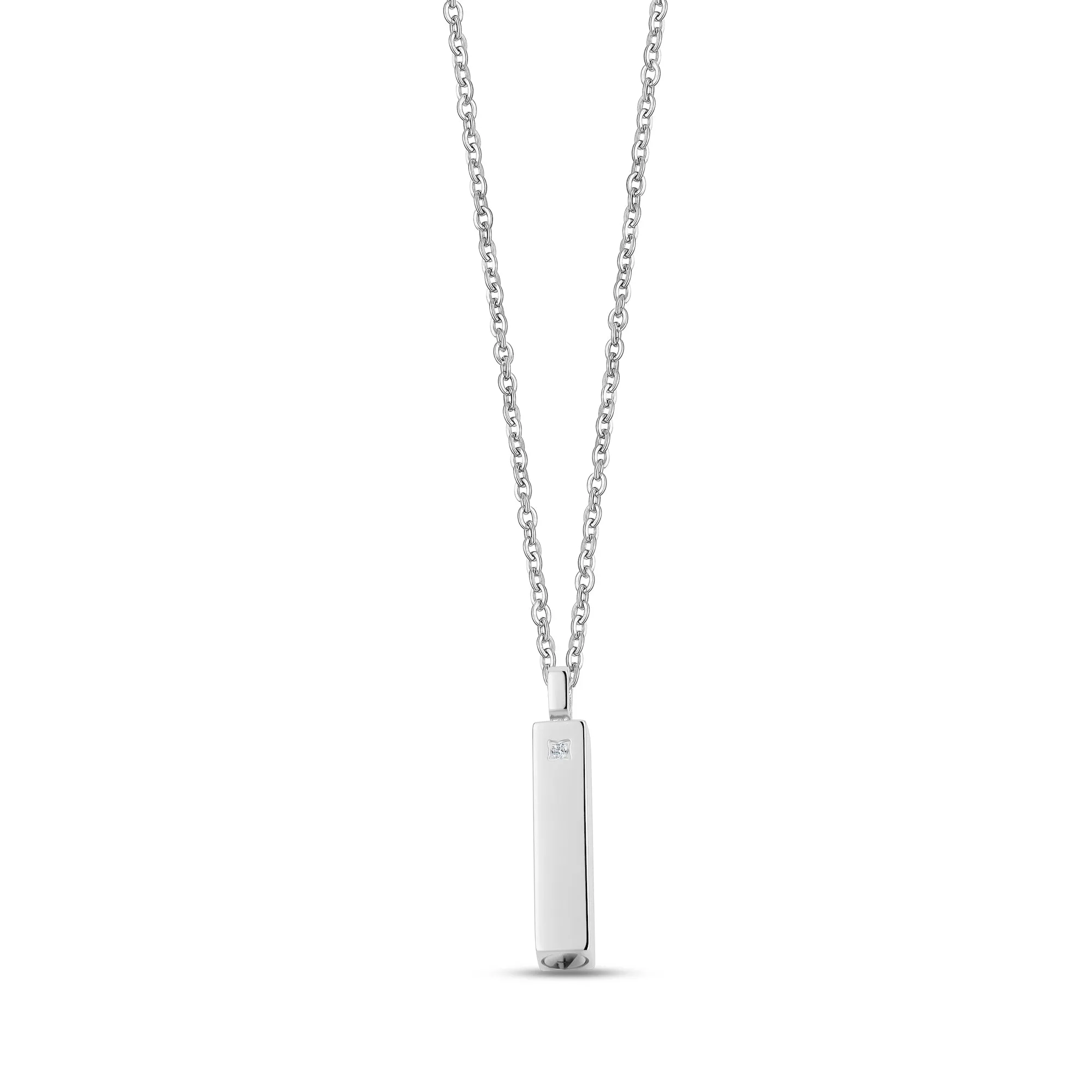 Minimal Stone-Set Urn Pendant