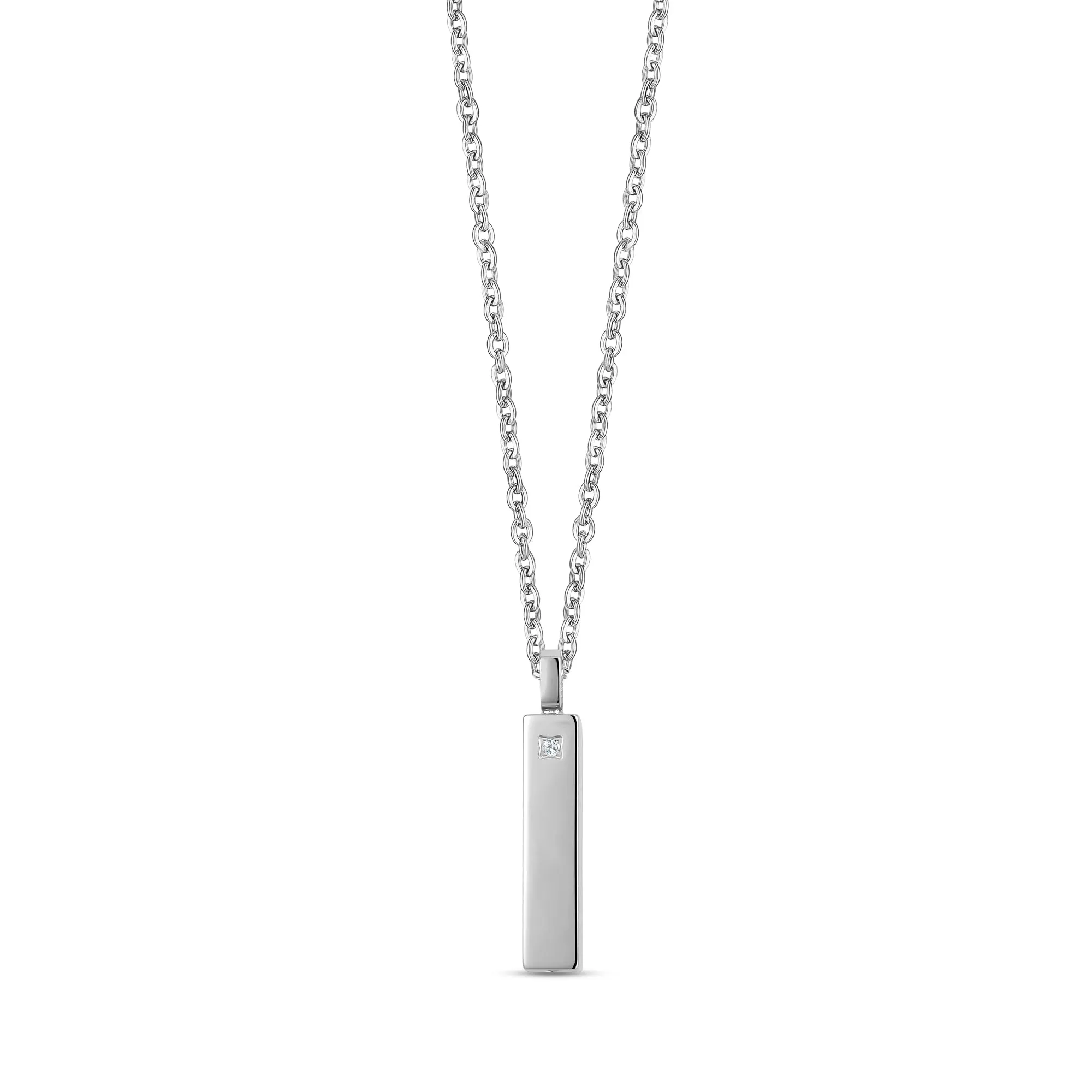 Minimal Stone-Set Urn Pendant