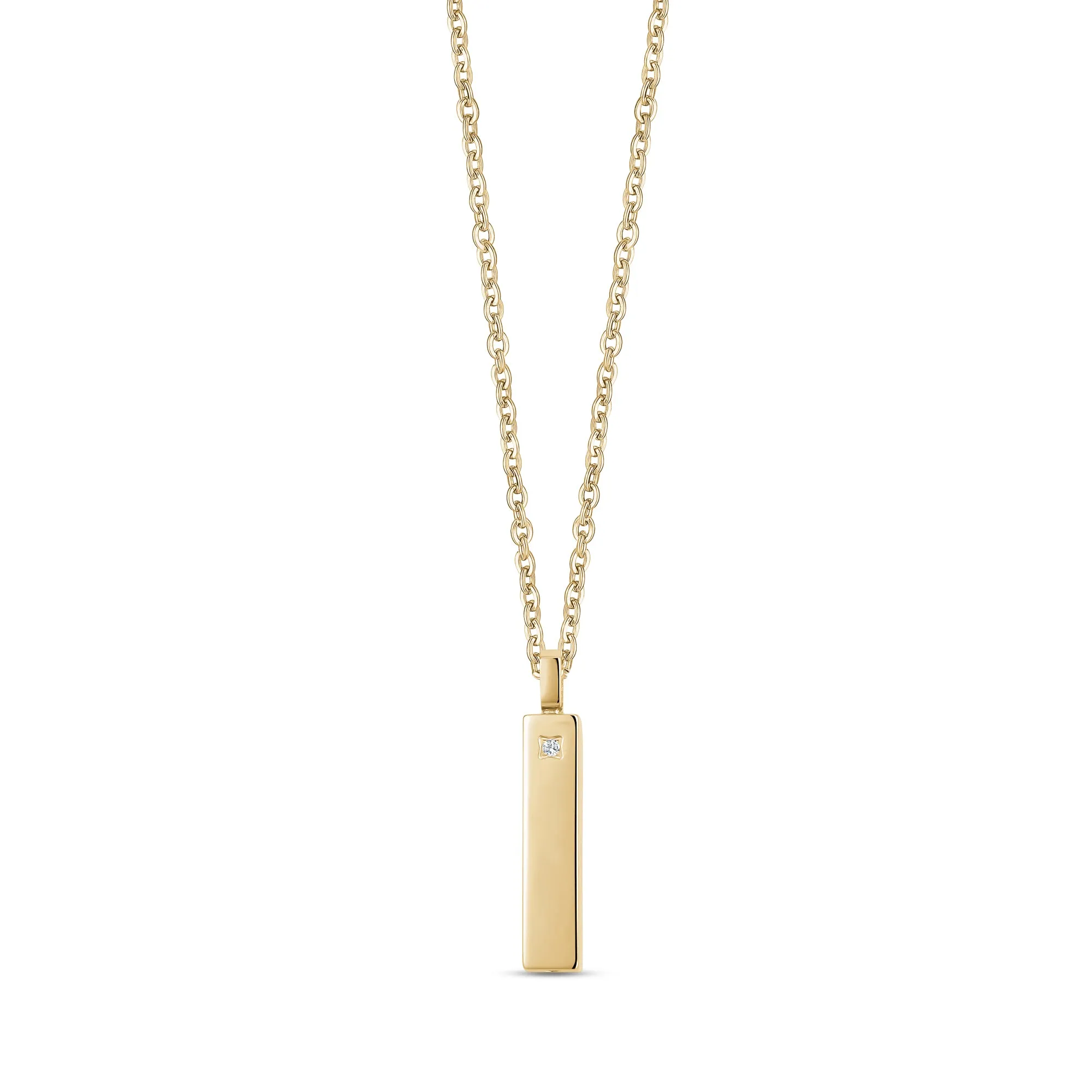 Minimal Stone-Set Urn Pendant