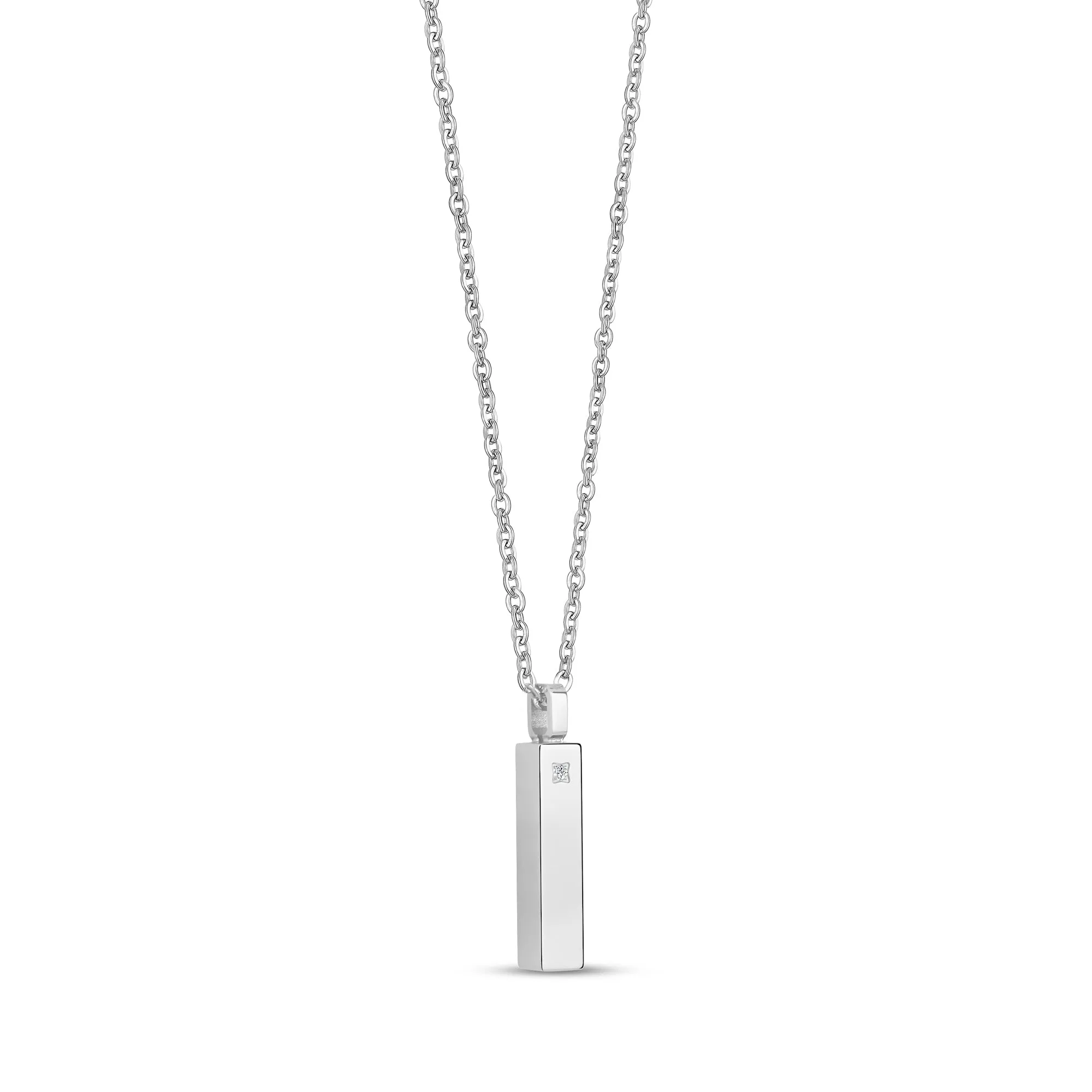 Minimal Stone-Set Urn Pendant
