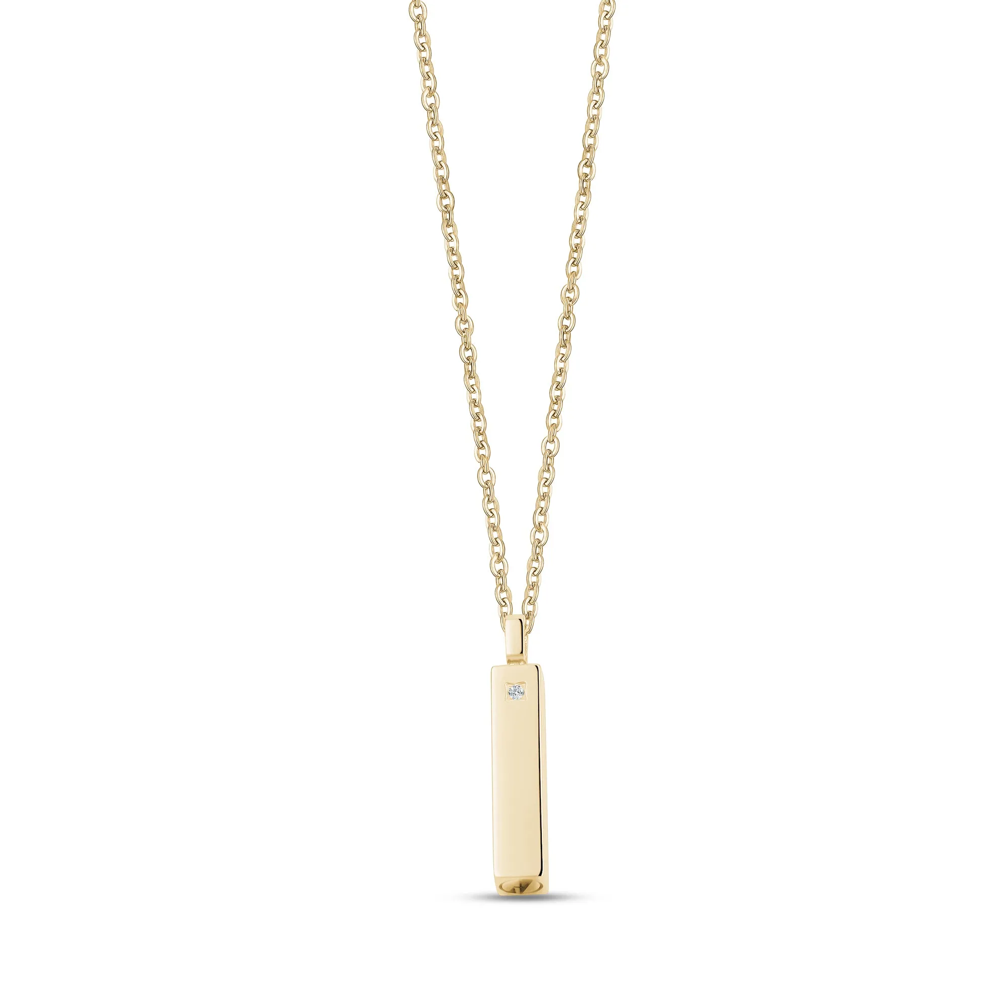 Minimal Stone-Set Urn Pendant