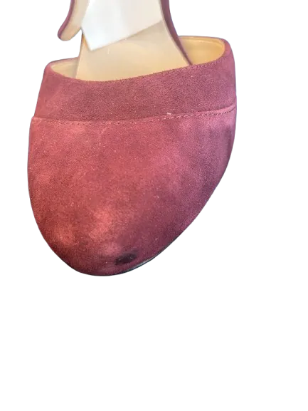Nine West Burgundy Suede Block Heels