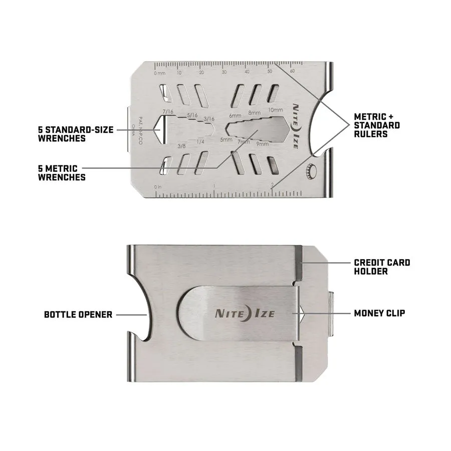 Nite Ize Financial Tool Multi-Tool Money Clip Stainless