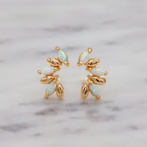Opal Marquise Studs