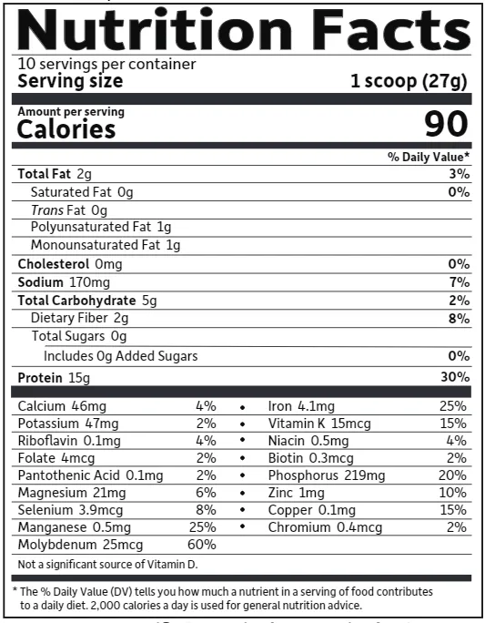 Organic Plant Protein Smooth Vanilla