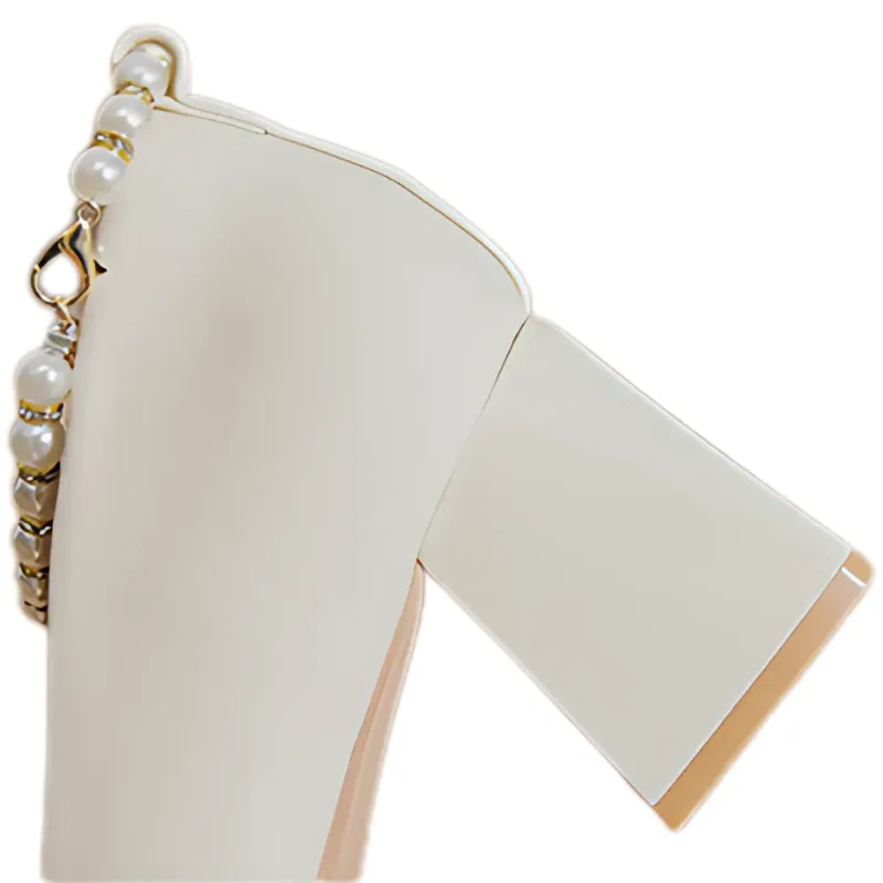 Pearl Soft Leather Mary Jane Heels