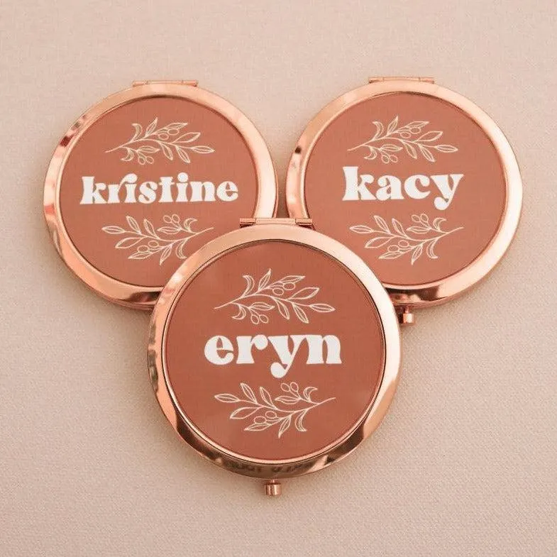 Personalized Fall Mirror Compact
