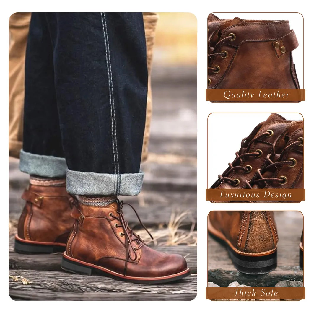 Philip | Retro Leather Boots