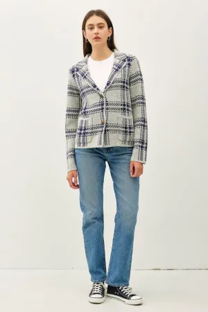 Plaid Sweater Jacket