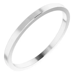 Platinum 1.5 mm Flat Band Size 9.5