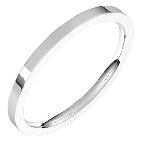 Platinum 1.5 mm Flat Comfort Fit Light Band Size 8