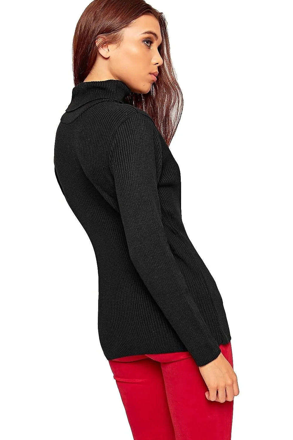Polo Neck Knitted Top