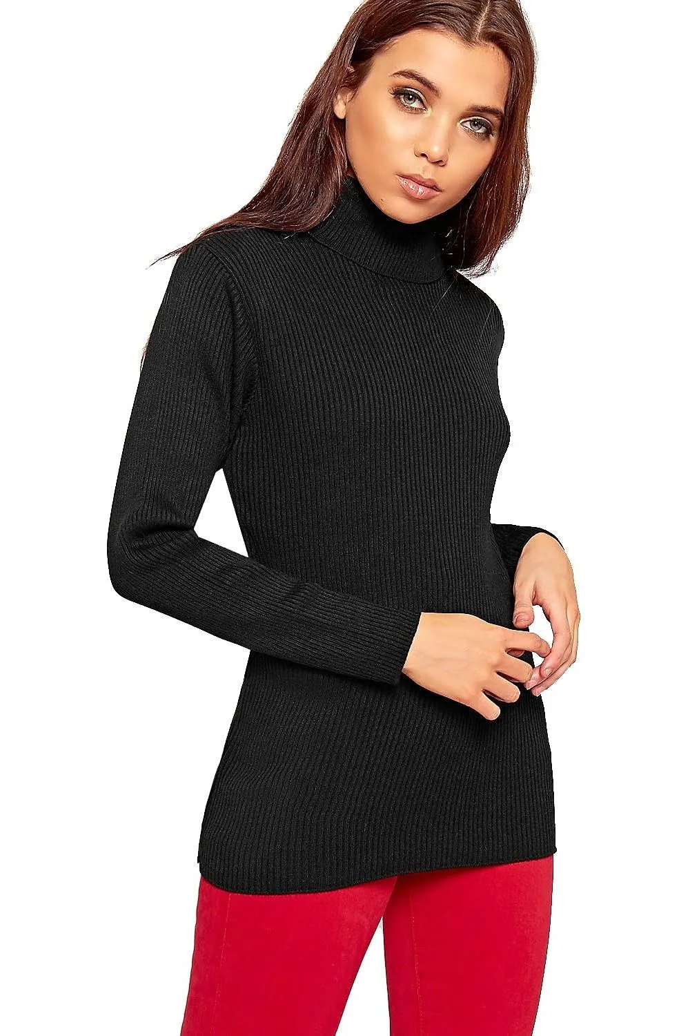 Polo Neck Knitted Top