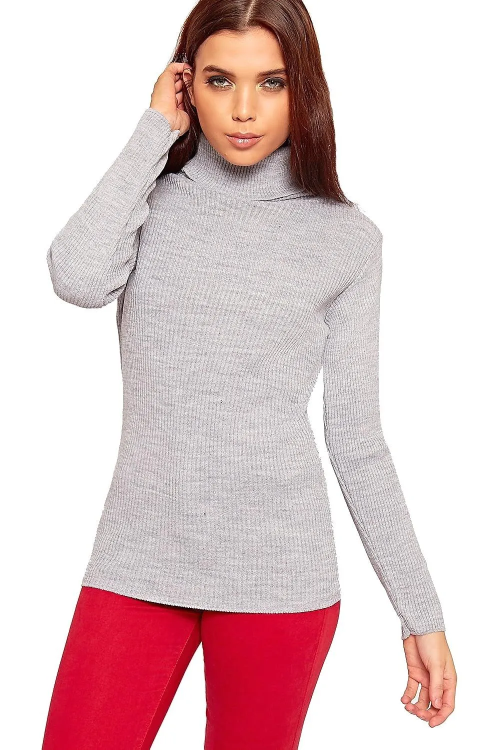 Polo Neck Knitted Top