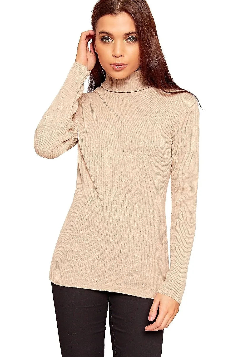 Polo Neck Knitted Top