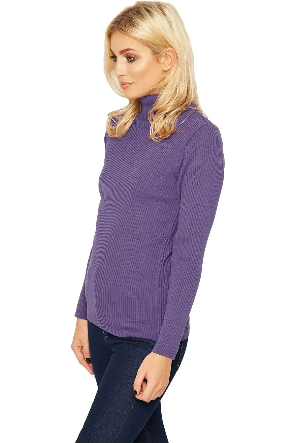 Polo Neck Knitted Top