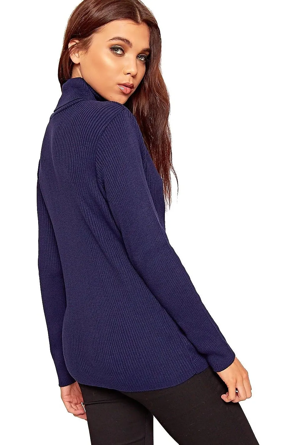 Polo Neck Knitted Top