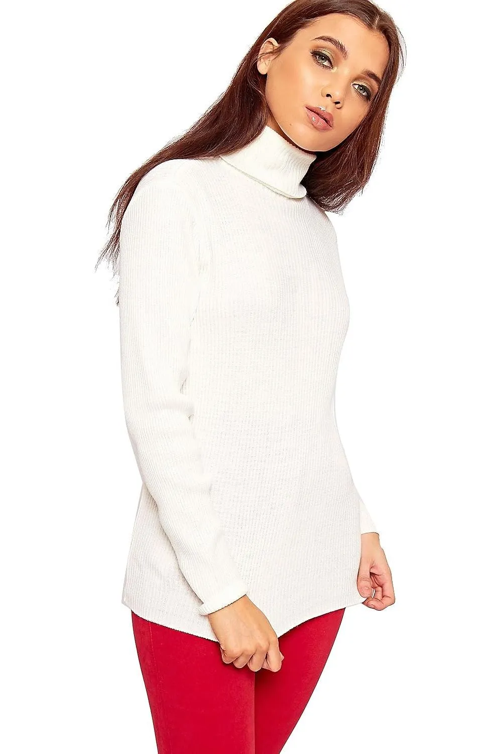 Polo Neck Knitted Top