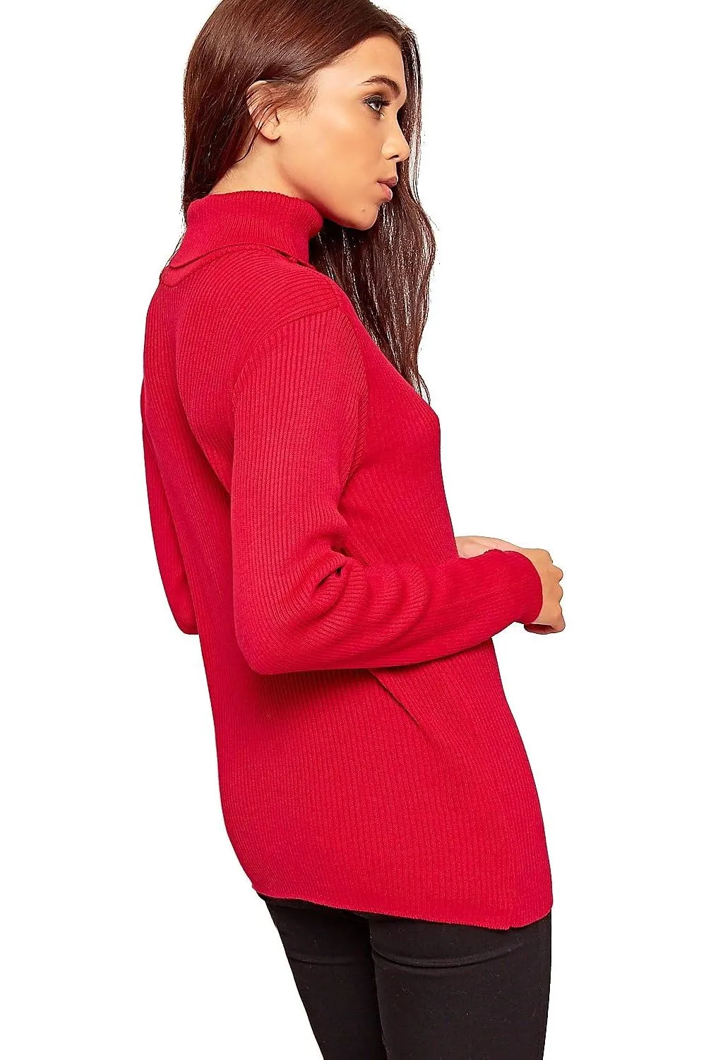 Polo Neck Knitted Top