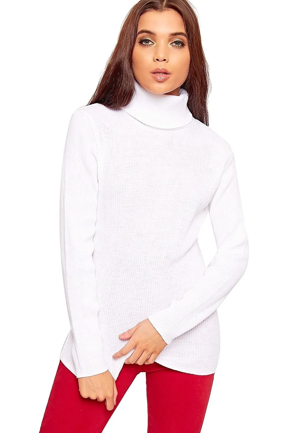 Polo Neck Knitted Top