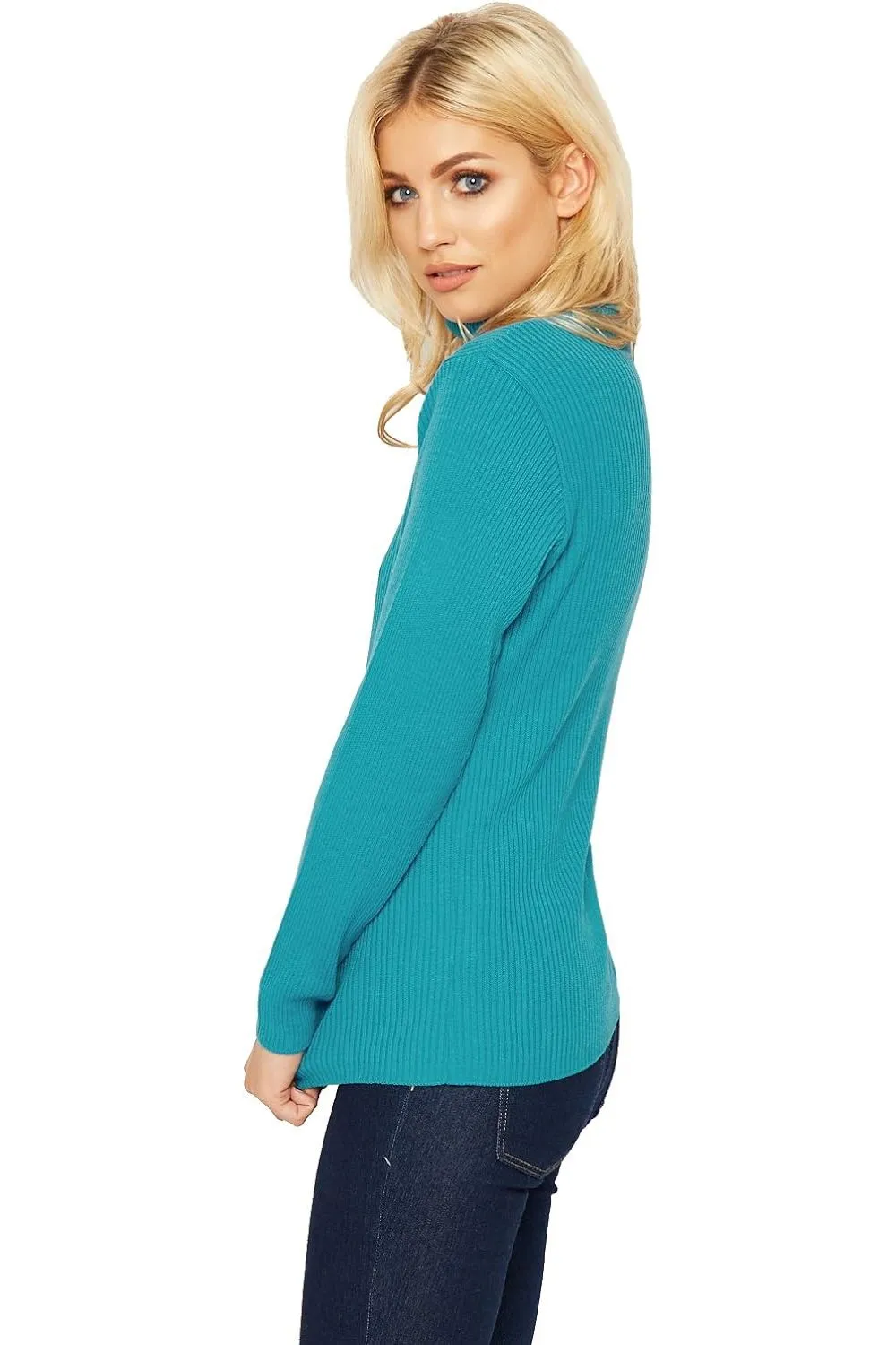 Polo Neck Knitted Top