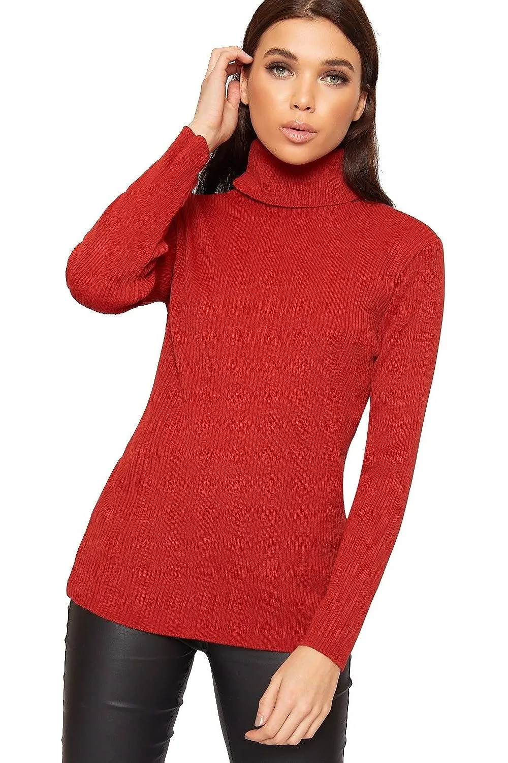 Polo Neck Knitted Top