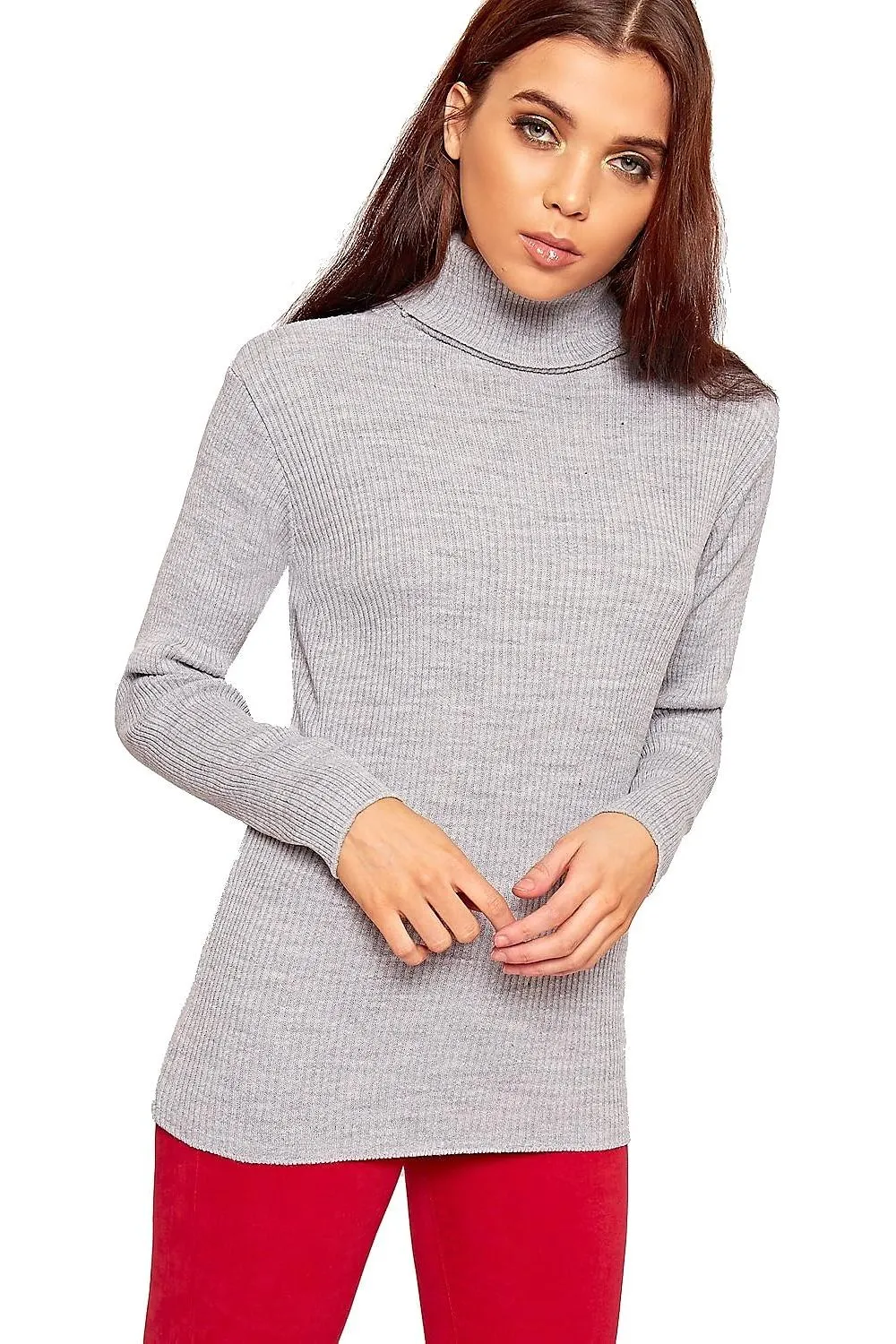 Polo Neck Knitted Top