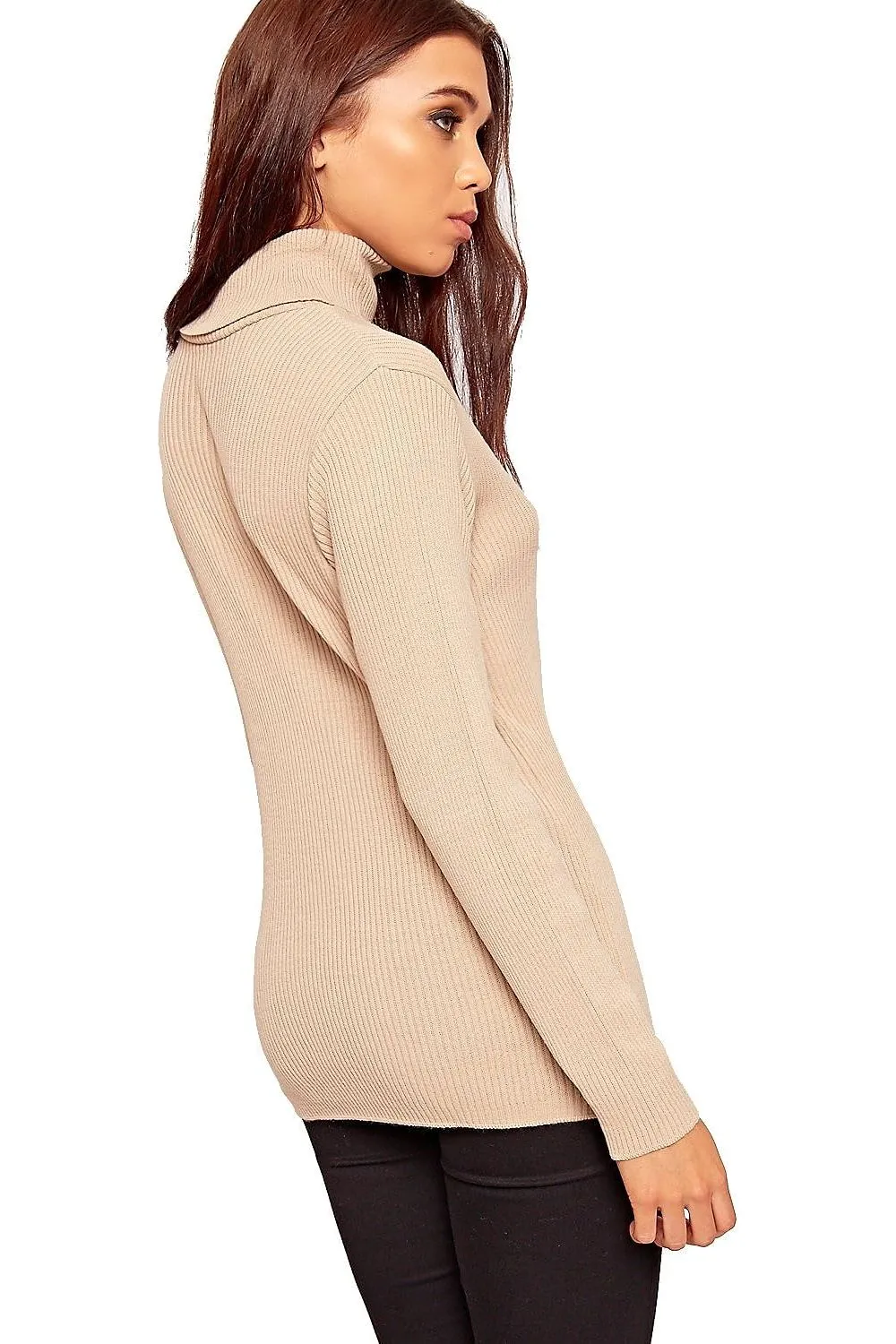 Polo Neck Knitted Top