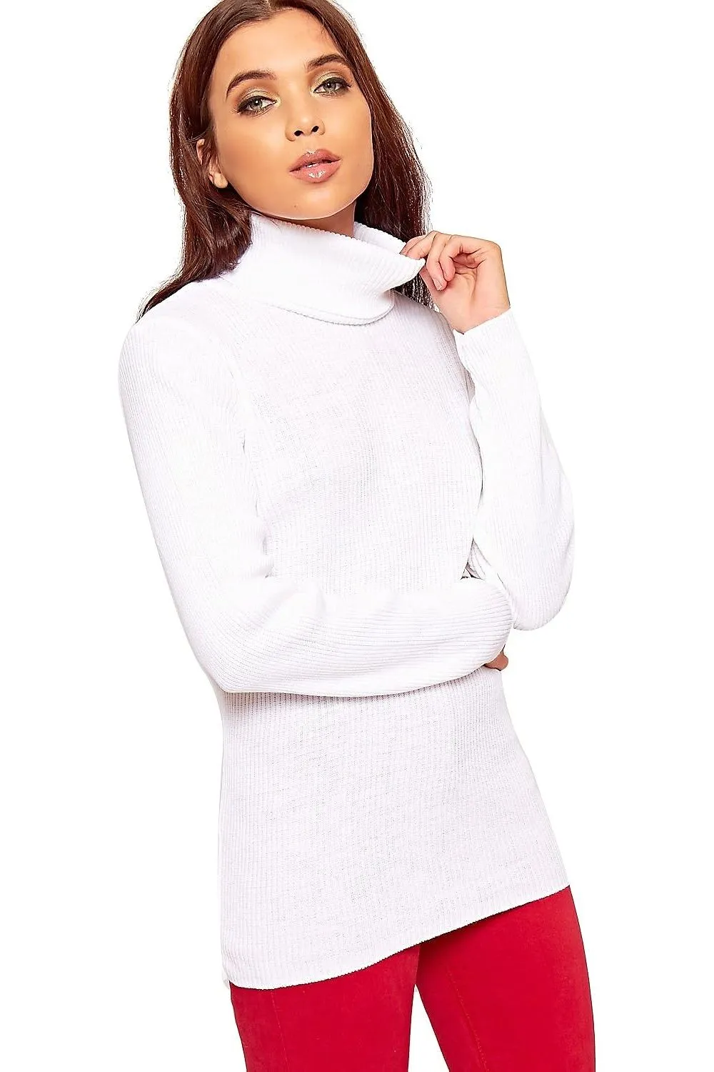 Polo Neck Knitted Top