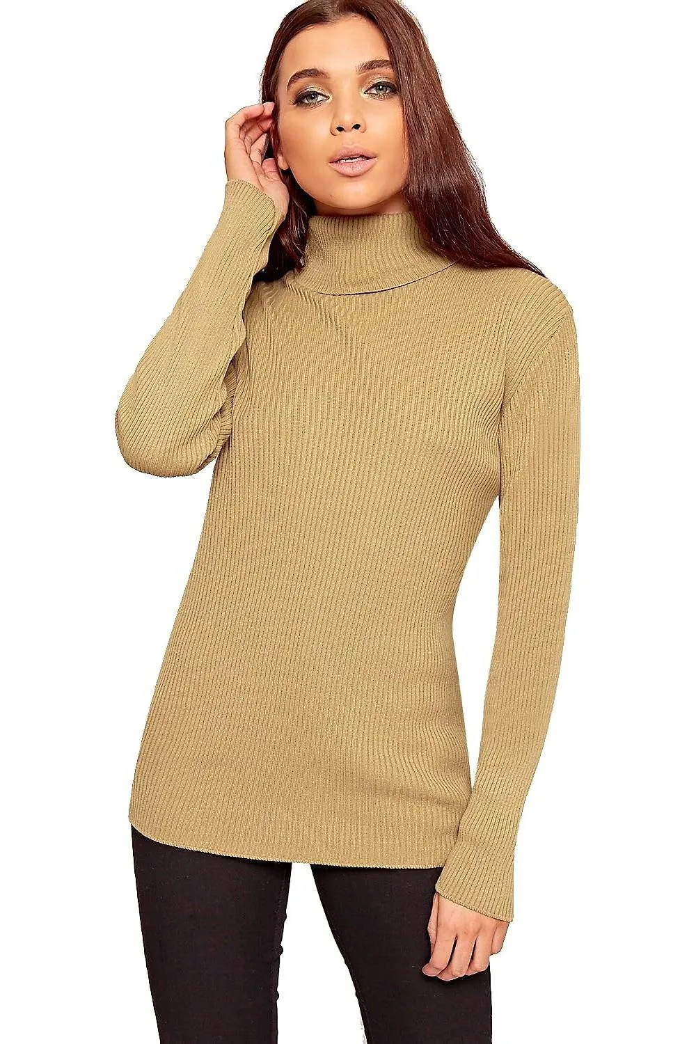 Polo Neck Knitted Top