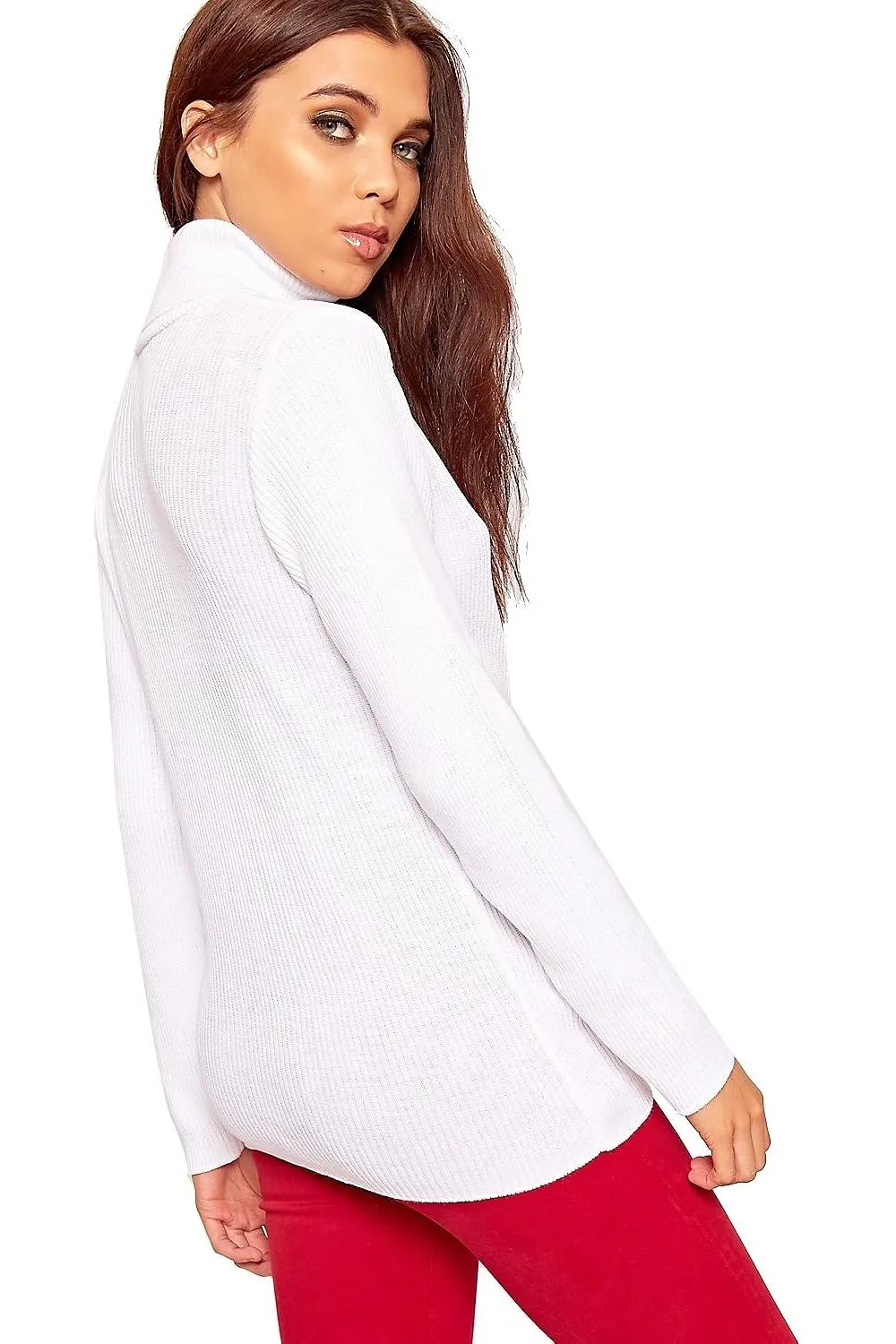 Polo Neck Knitted Top