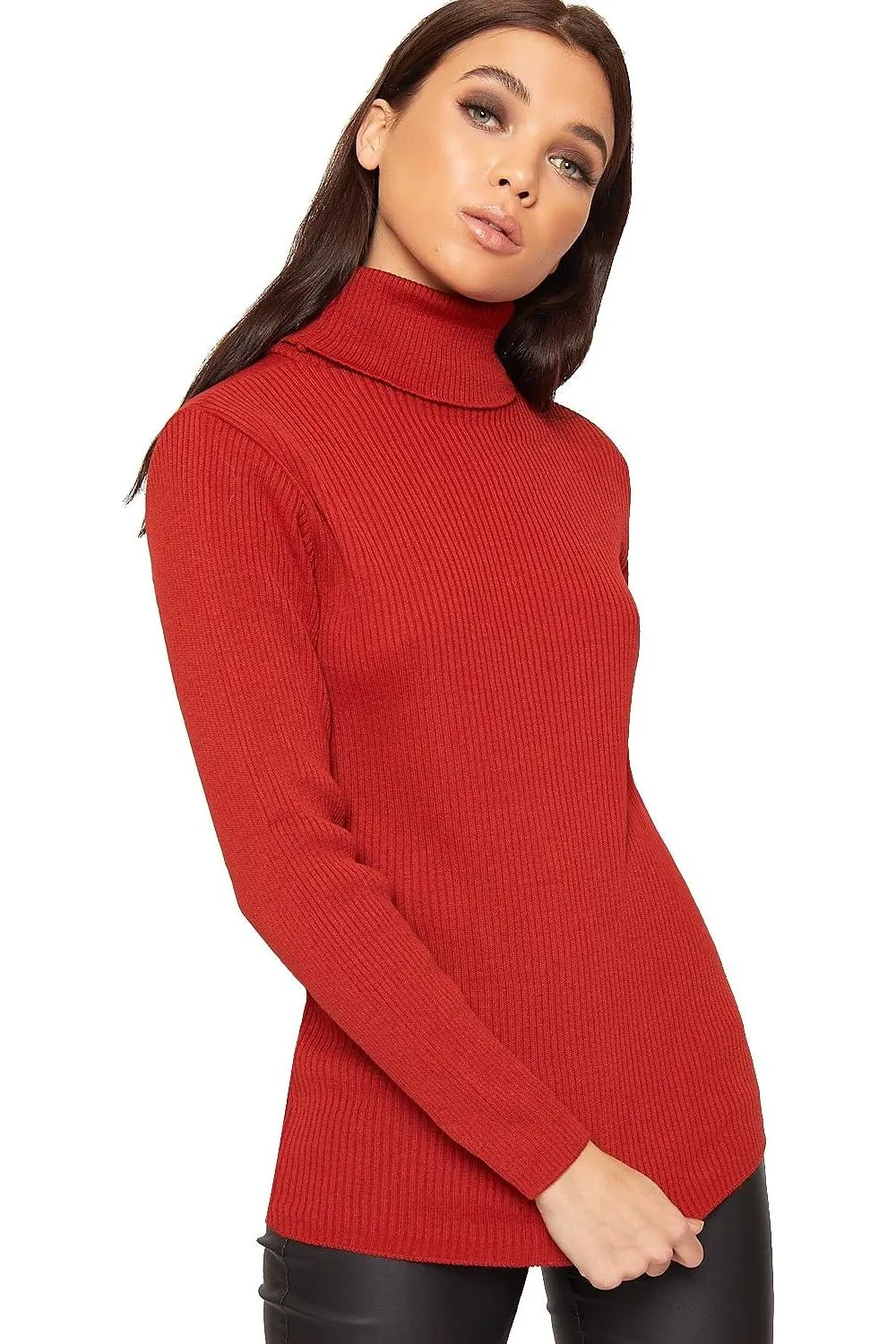 Polo Neck Knitted Top
