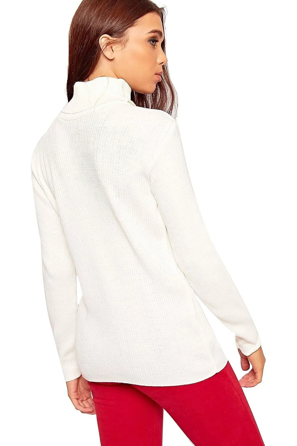 Polo Neck Knitted Top