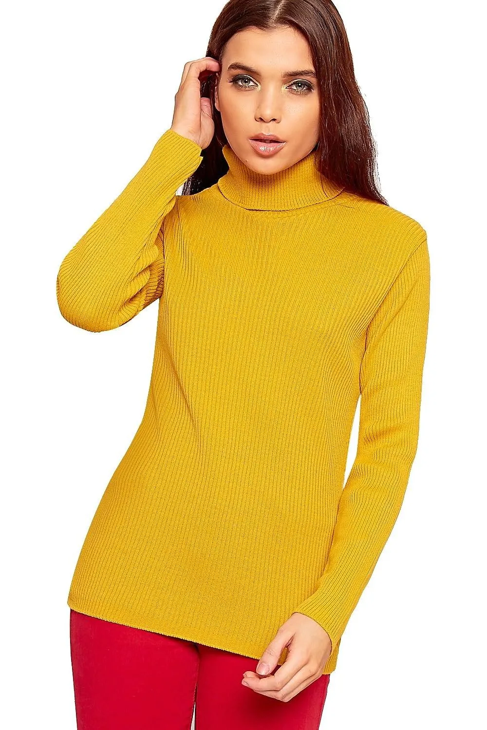 Polo Neck Knitted Top