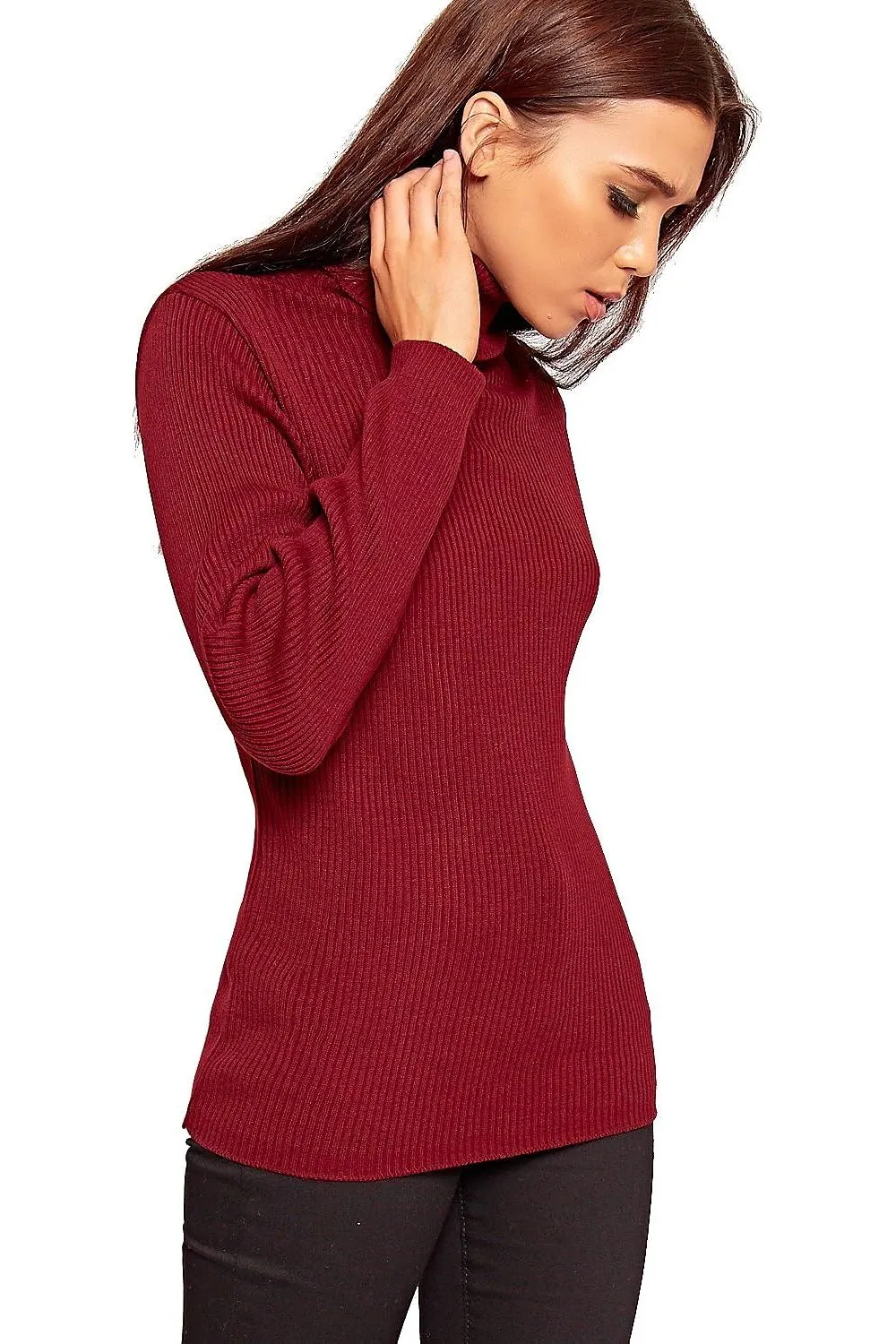 Polo Neck Knitted Top