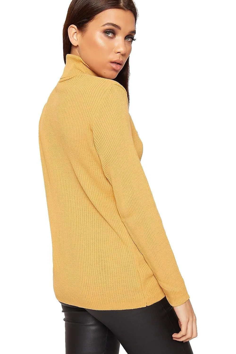 Polo Neck Knitted Top