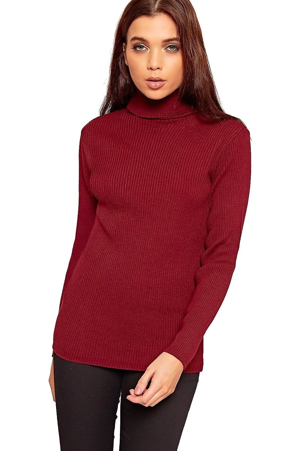 Polo Neck Knitted Top