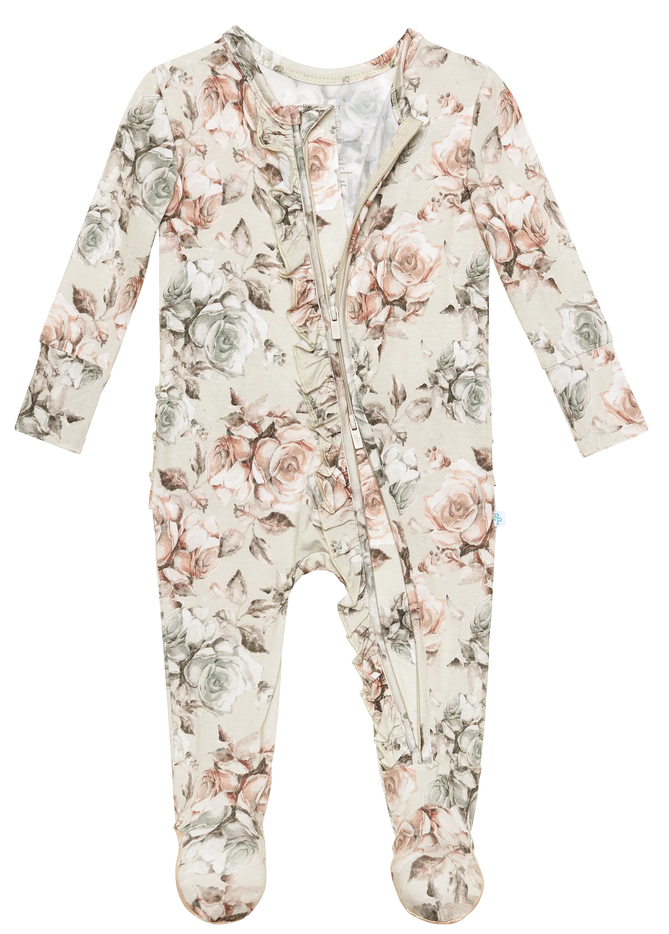 Posh Peanut Daniella Ruffled Footie w/Zipper